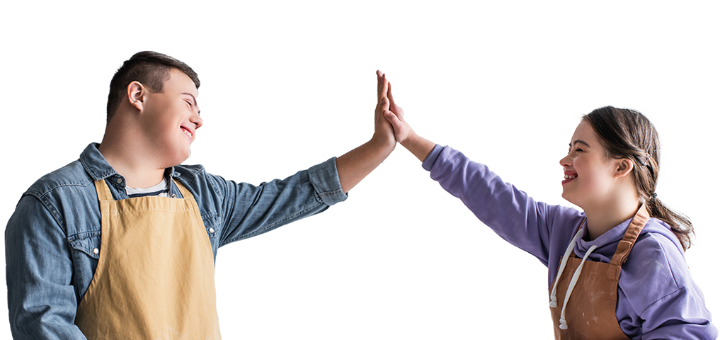 Behinderte in Werkstätten