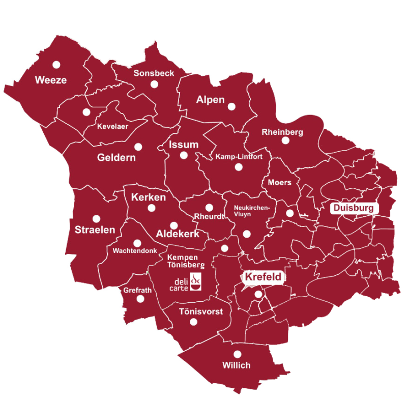 Bringdienst-Liefergebiet deli carte 12/2025